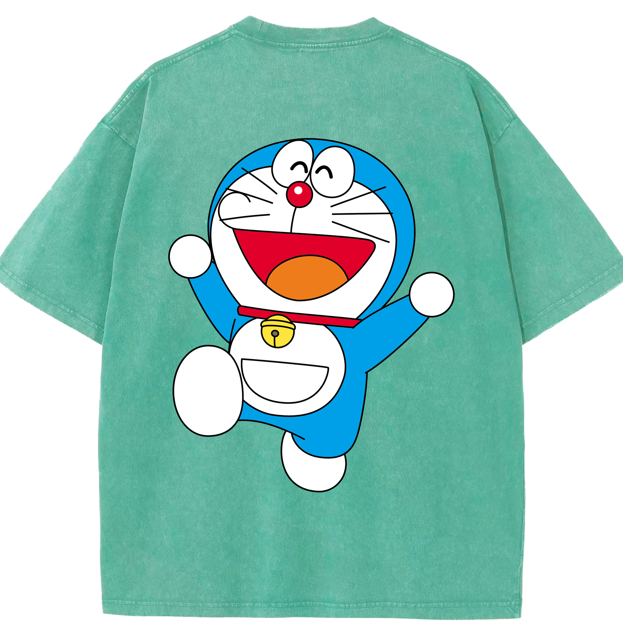 （画像用） ドラえもん Doraemon 綿100% ヴィンテージ風 半袖Tシャツ（背面プリント）